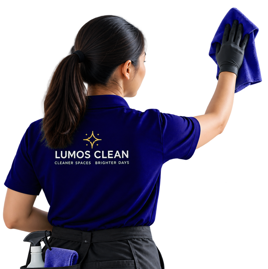 Lumos Clean team member cleaning